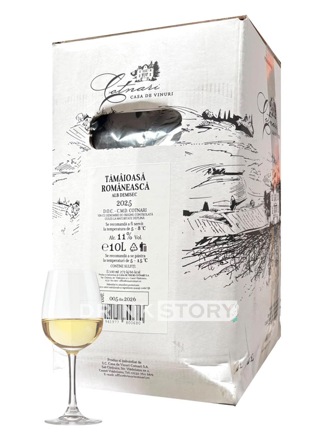 Cotnari Tamaioasa Romaneasca demisec Bag in Box 10L