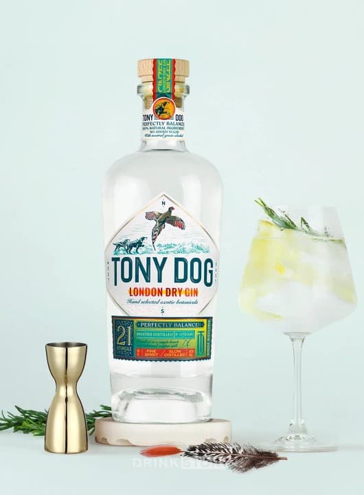 Tony Dog London Dry Gin 45% 0.7L - thumbnail 2
