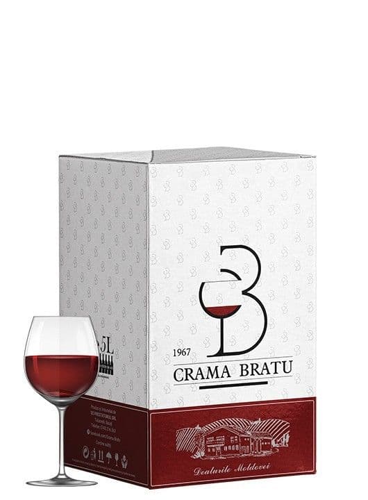 Crama Bratu Merlot - Vin rosu demidulce 5L