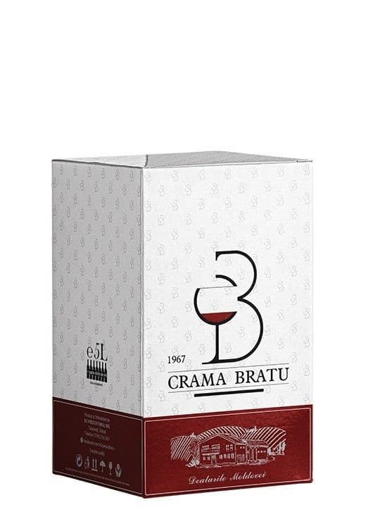 Crama Bratu Feteasca Neagra - Vin rosu demisec 5L