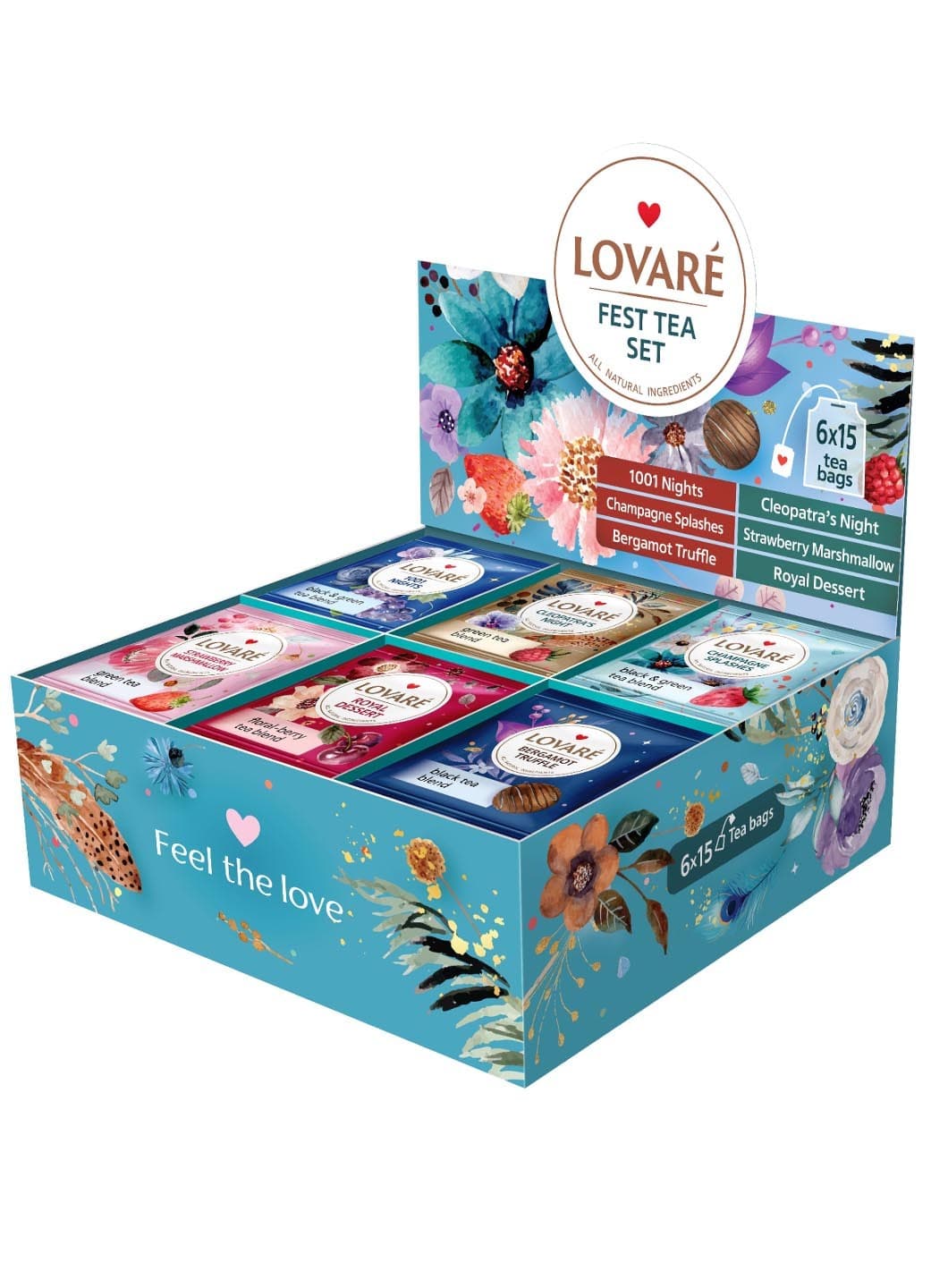 Selectie de Ceai Lovare Fest Tea 6 arome 90 plicuri
