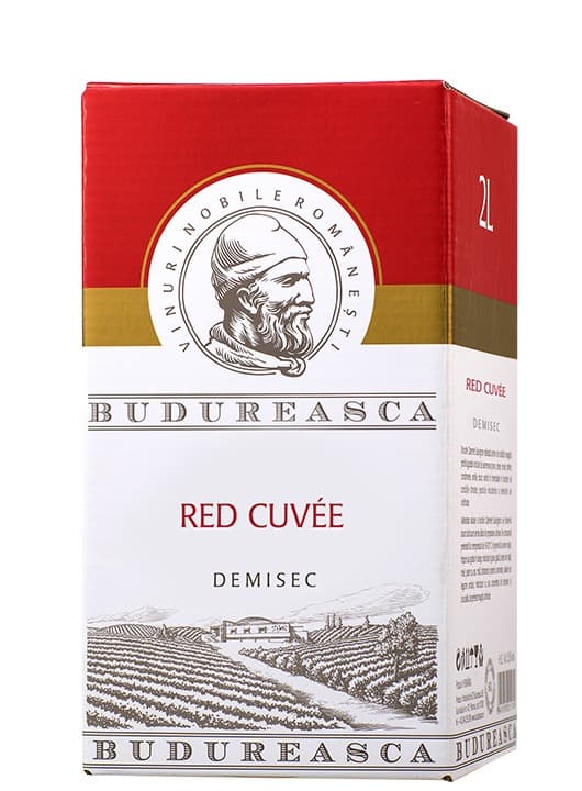 Budureasca Red Cuvee - Vin rosu demisec Bag in Box 2l