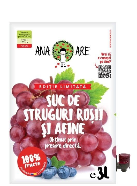 Ana Are Suc de struguri rosii si afine 3L