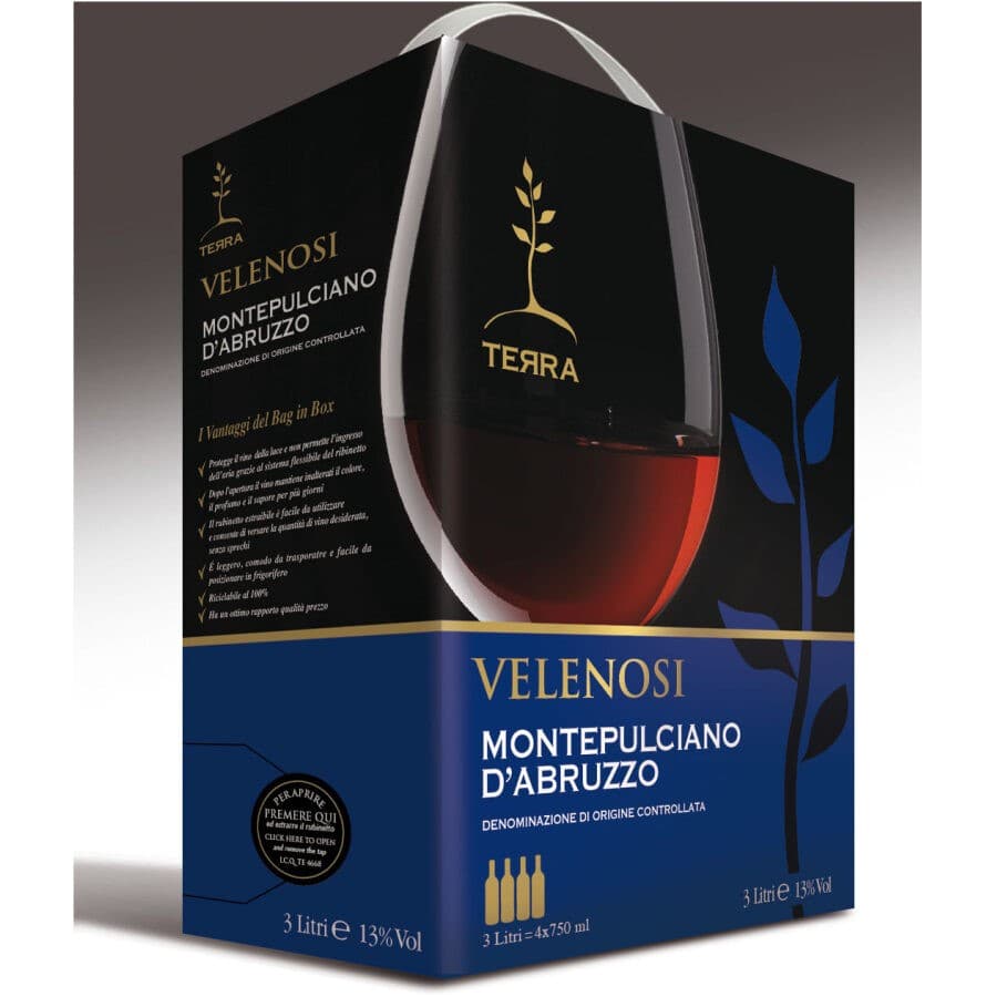 Velenosi Montepulciano d'Abruzzo DOC Bag in Box 3L