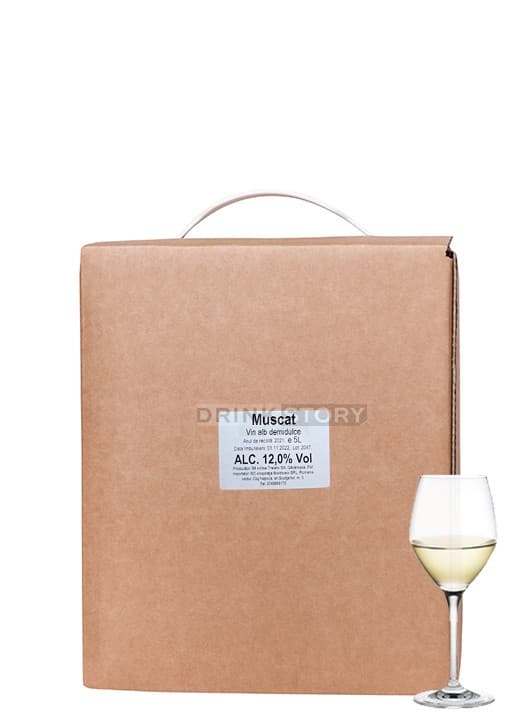 Vinia Traian Muscat demidulce Vin la Cutie Bag in Box 5L