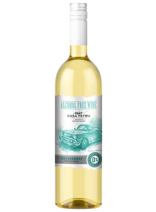 Casa Petru Chardonnay Vin fara alcool demidulce 0.75L