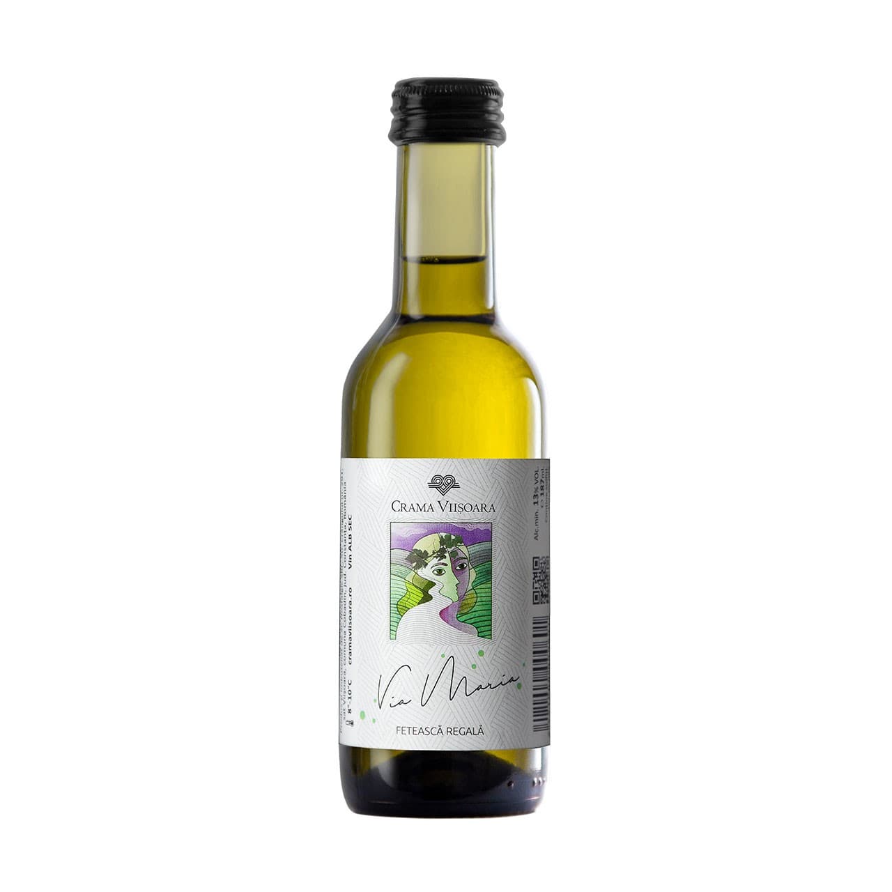 Crama Viisoara Via Maria Feteasca Regala vin alb miniatura 0.187L