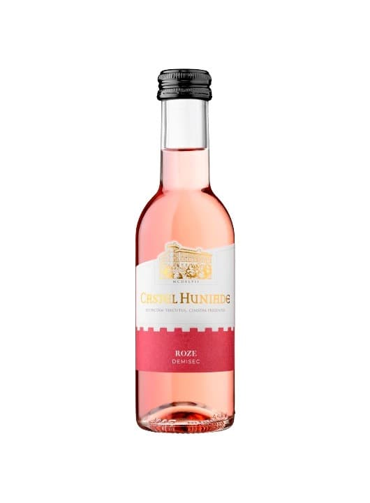 Cramele Recas Castel Huniade Roze - Vin rose demisec miniatura 0.187L