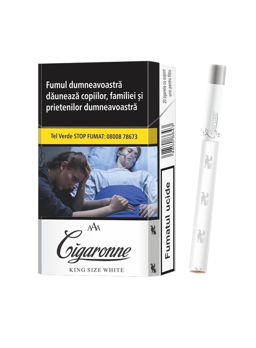 Cigaronne Tigari King Size WHITE