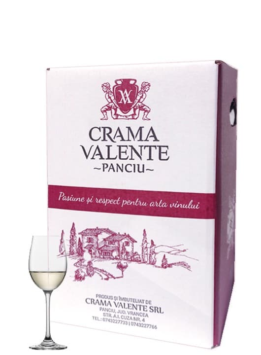 Crama Valente Sauvignon Blanc - Vin alb demisec Bag in Box 10L