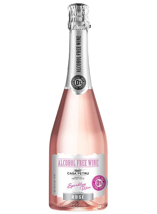 Casa Petru Spumant Rose fara alcool Demisec 0.75L