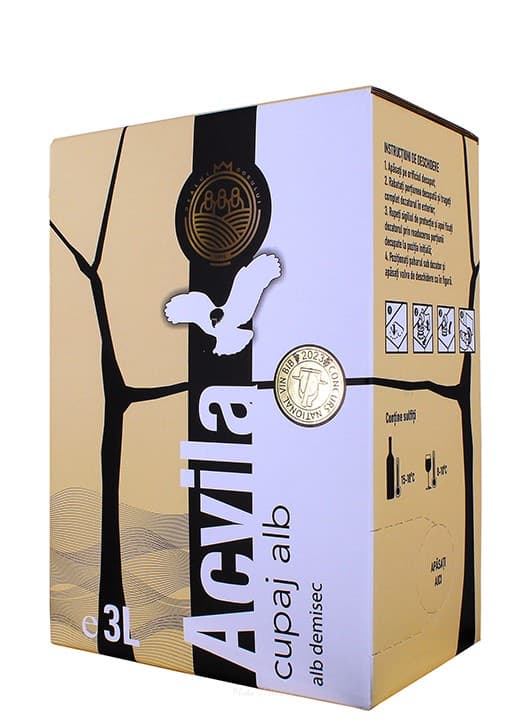 Dealul Dorului Acvila Vin alb demisec Bag in Box 3L