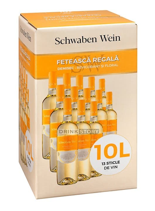 Cramele Recas Schwaben Wein Feteasca Regala - Vin alb demisec 10L
