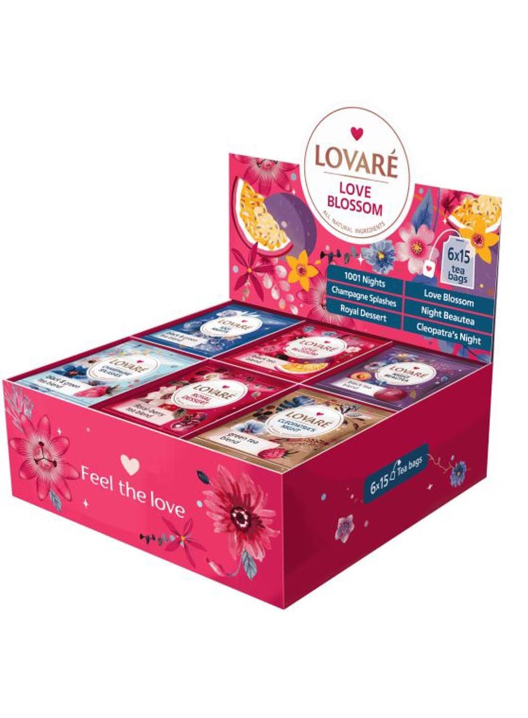 Selectie de Ceai Lovare Love Blossom 6 arome 90 plicuri