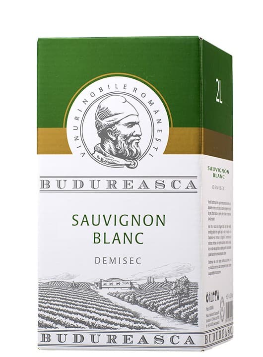 Budureasca Sauvignon Blanc - Vin alb demisec Bag in Box 2l