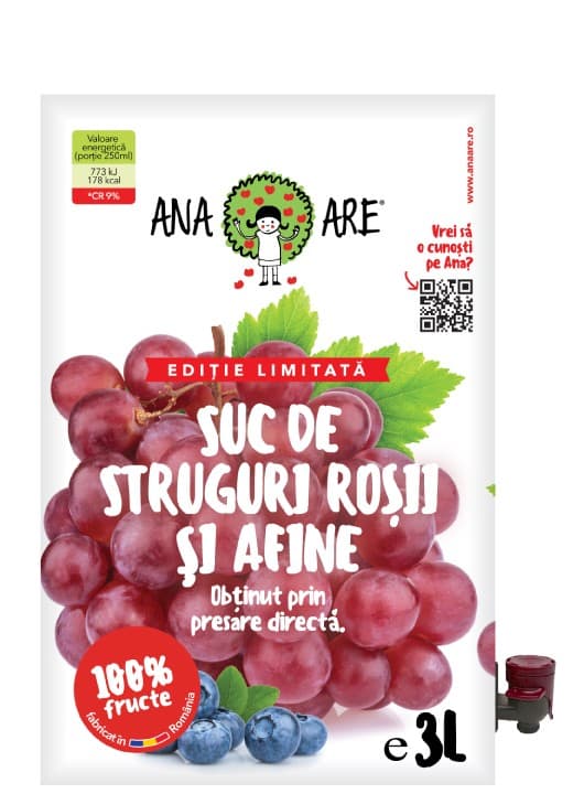 Ana Are Suc de struguri rosii si afine 3L