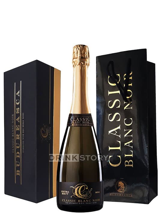 Budureasca Spumant Classic Blanc Noir Extra Brut 2014 Gift Box & Gift Bag 0.75l