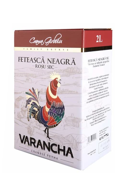 Crama Girboiu Varancha Feteasca Neagra - Vin rosu sec Bag in Box 2l