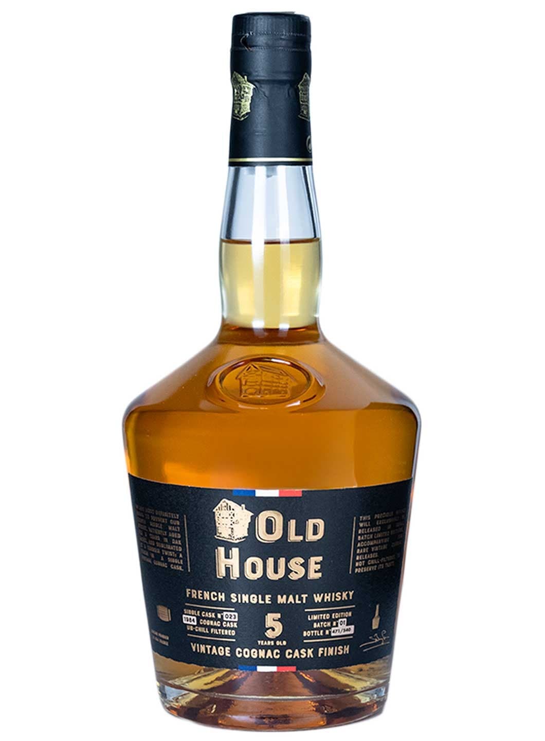 Prunier Old House 5YO French Whisky Vintage Cognac Cask Finish 45% 0.7L